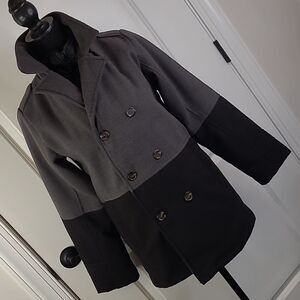 London fog  youth girls sz L(14-16) double breasted gray coat,